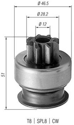 MAGNETI MARELLI бендикс HYUNDAI JEEP MITSUBISHI NISSAN/ DATSUNSUZUKI [940113020176]