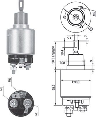 Тягове реле, стартер (вир-во Magneti Marelli кор.код. AME0271)