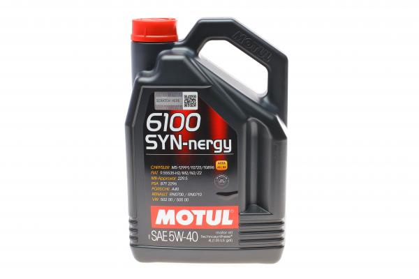 Олива MOTUL 6100 Syn-nergy SAE 5W40 4 L