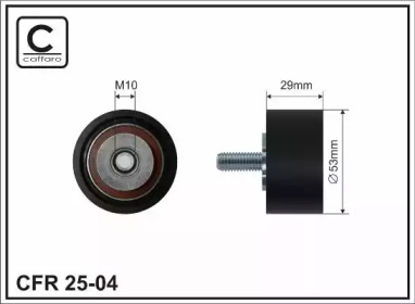 54x10x29 Обвідний ролик паска(пластик+болт) ГРМ Alfa R/Fiat/Lancia 2.0 20V,