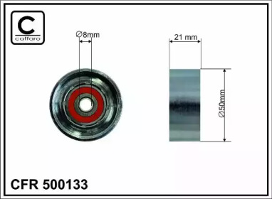 50x8x21 метал Ролік направляючий паса ГРМ BMW 3 (E30, E36), 5 (E34) 1.6/1.8 87-95