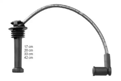 CHAMPION дроти високого напруги Focus -08, Fiesta -08, Fusion 02-, Mondeo 1.6Ti-VCT 07-.