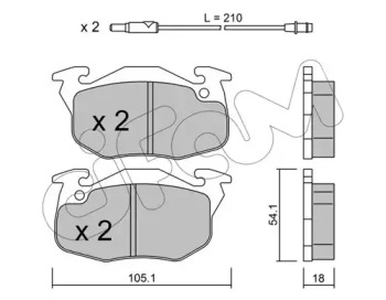 CIFAM гальмівні колодки перед. CITROEN Saxo PEUGEOT 1xx/2xx/3xx/4x