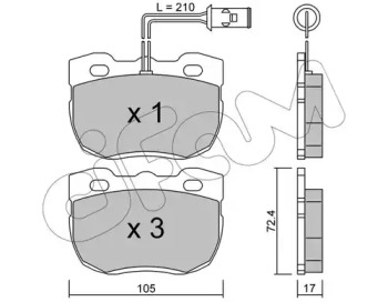 CIFAM LAND ROVER Гальмівні колодки передні DISCOVERY I 2.5 89-, RANGE ROVER I 2.5 92-