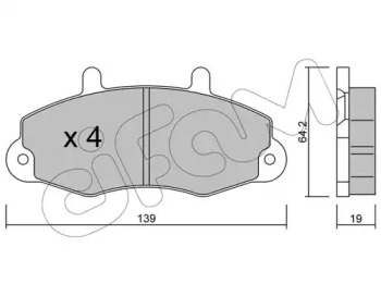 CIFAM FORD гальмівні колодки передні Transit 91- диск 14