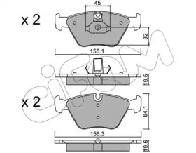 CIFAM BMW Тормозные колодки передн.2,5/3,0:E46,X3(E83)