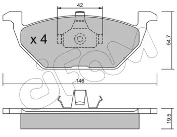 CIFAM VW Колодки гальмівні передні Golf IV 1.6/1.9TDi,Audi A3