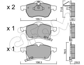 CIFAM OPEL Тормозные колодки передн. Astra G/H, Combo,Zafira