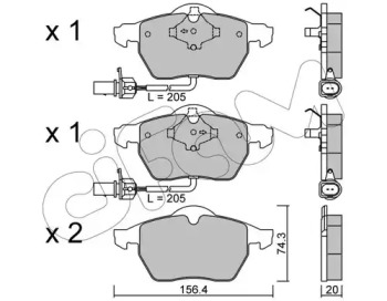 CIFAM VW Тормозні колодки Passat, Audi A4/A6