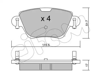 CIFAM FORD Тормозные колодки задн.Mondeo III 00-,Kangoo 01-,Jaguar X-Type