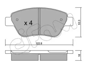 CIFAM FIAT гальмівні колодки передн. Doblo 1.3JTD 1.9JTD 1.4i 05-