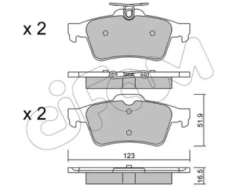 CIFAM FORD Тормозные колодки диск.задн.(с электронным стоян.тормозом) Focus II,Mazda 3,Vectra C,Citroen C5 III 08-,Peugeot,Renault