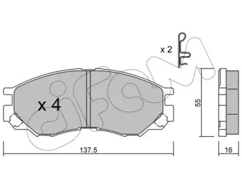 CIFAM гальмів колод. передн. MITSUBISHI Space Gear -01