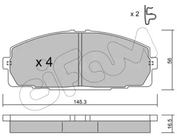 CIFAM TOYOTA Тормозные колодки передн.Hiace III,IV 89-06