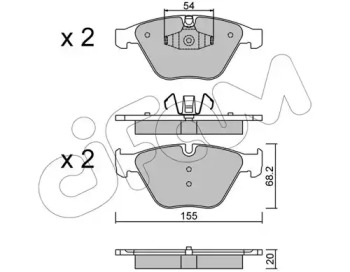 CIFAM BMW гальмівні колодки передн.320-325 E90