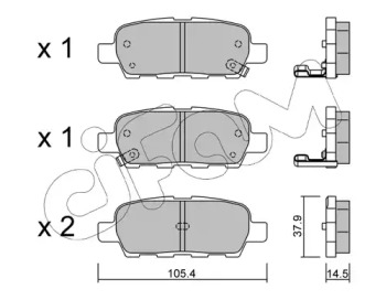CIFAM NISSAN гальмівні колодки задні Qashqai, Teana,Tiida,Murano, X-Trail 01-
