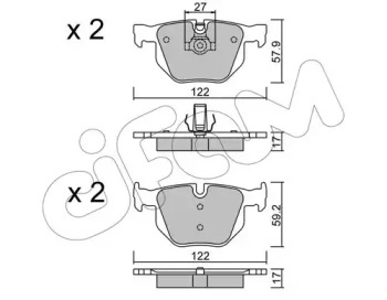 CIFAM BMW Тормозные колодки задн.5 E60 03-