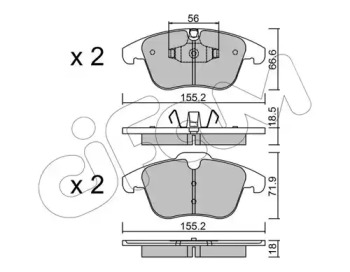 CIFAM CITROEN гальмівні колодки передн C5 III 08-,Peugeot 407 04-,508 10-