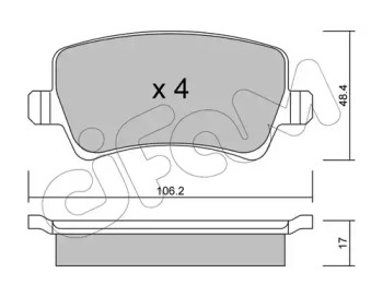 CIFAM FORD Тормозные колодки задн. Galaxy 06-, Volvo S80, V70
