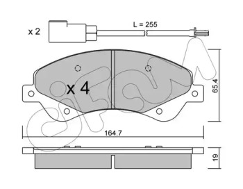 CIFAM FORD гальмівні колодки передн.Transit 2.2TDCi 06- (передн.привід)