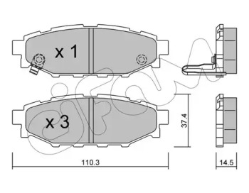 CIFAM SUBARU гальмівні колодки задн. Forester,Impreza,Legacy,Outback
