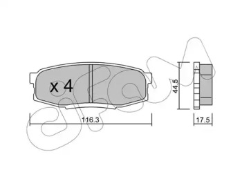 CIFAM TOYOTA колодки гальмів. задн.Land Cruiser 4.7/4.5d 08-