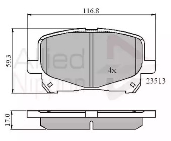 Колодка гальм. диск. toyota camry 2.2, 3.0 24v, 3