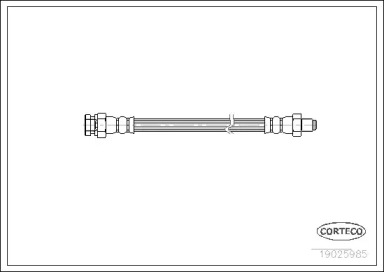 Шланг гальмівний  Hyundai Pony 89-96 Mitsubishi Colt Galant Lancer Opel F L&R