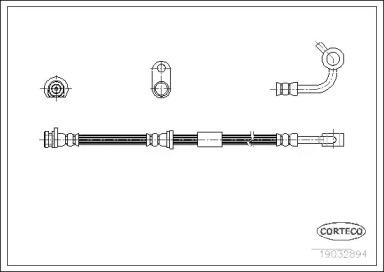 Шланг гальмівний  HONDA Civic \1,4-1,6 \95-01 \FL