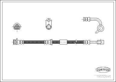 Шланг гальмівний  HONDA Civic \1,4-1,6 \95-01 \FR