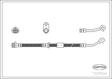 Шланг гальмівний  HONDA Civic \1,4-1,6 \95-01 \FL