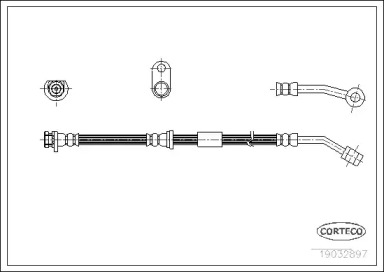 Шланг гальмівний  HONDA Civic \1,4-1,6 \95-01 \FR