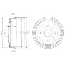 DELPHI OPEL барабан гальмівний задній 200x35 KADETT D+E 1,2-1,3