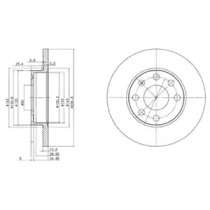 DELPHI OPEL диск гальмівний передній Astra F,Corsa,Kadett D/E,Vectra A 1.0/1.8 81-00