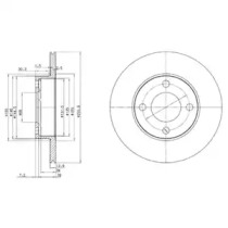 DELPHI VW диск гальмівний передн.Audi 80,100 76-91