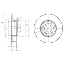 DELPHI FIAT гальмівний диск передній Ducato TD 86- 290 16 14.8