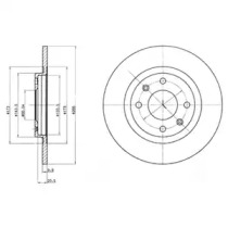 DELPHI CITROEN диск гальмівний передн.BX 81-, Peugeot 305,405 87-