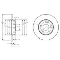 Диск гальмівний MERCEDES 200(W124)/E(W124) \F D=284mm \85-95