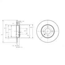 DELPHI VW диск гальмівний перед.Golf III,IV,PassatSeat Toledo, Inca