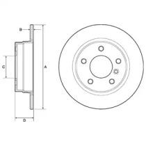 DELPHI BMW диск гальмівний задн. E36/46 1.6/2.5