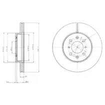 DELPHI HONDA гальмівний диск передній Civic 94-,Rover