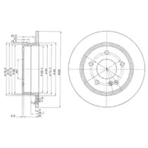 DELPHI DB диск гальмівний задній W202 93-