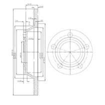 Диск гальмівний AUDI A4 \F D=280mm \94-97