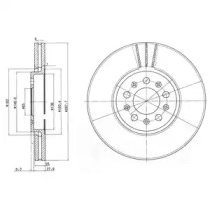 DELPHI VW гальмівний диск передн.Audi A1Golf IV, Polo Skoda Fabia,Octavia I,Roomster,Polo  96-