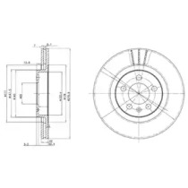 DELPHI VW гальмівний диск передн.280mm Audi A3,Seat,Skoda Ovtavia,Golf IV 97-