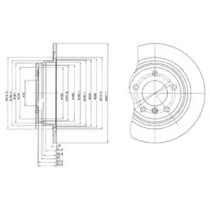 DELPHI BMW диск гальмівний задн.E39 2.0/2.5 96-