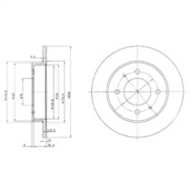 DELPHI MITSUBISHI диск гальмівний передн. L300/400,Space Gear