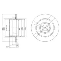 DELPHI OPEL диск гальмівний задній Vectra B 95- 270 10 8