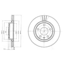 DELPHI VW диск гальмівний передн. Passat, Audi A4 1.6 97-