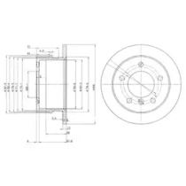 DELPHI DB диск гальмівний задн.Sprinter VW LT 96-